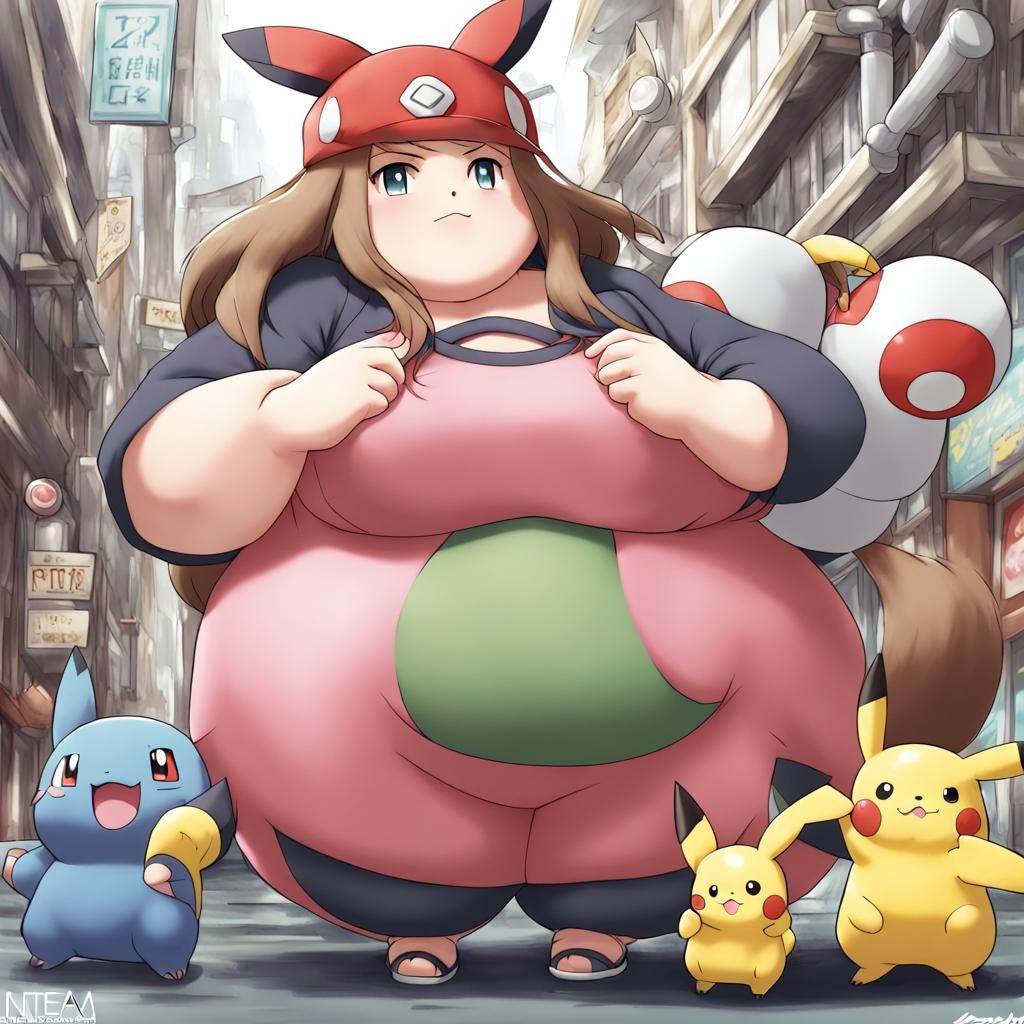 Anime Style Fat Pokémon Trainer Girl