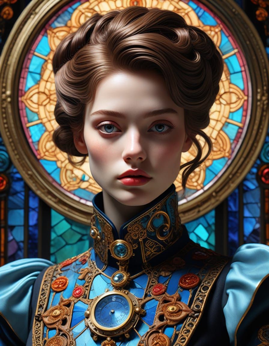 Neo-Baroque Inventor in Velvet and Gears