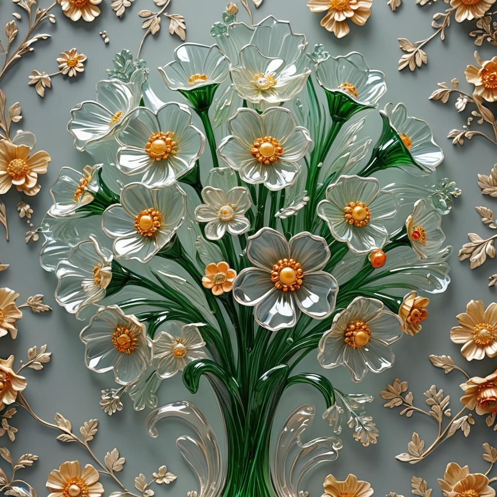 Glass Bouquet: A Floral Sculpture