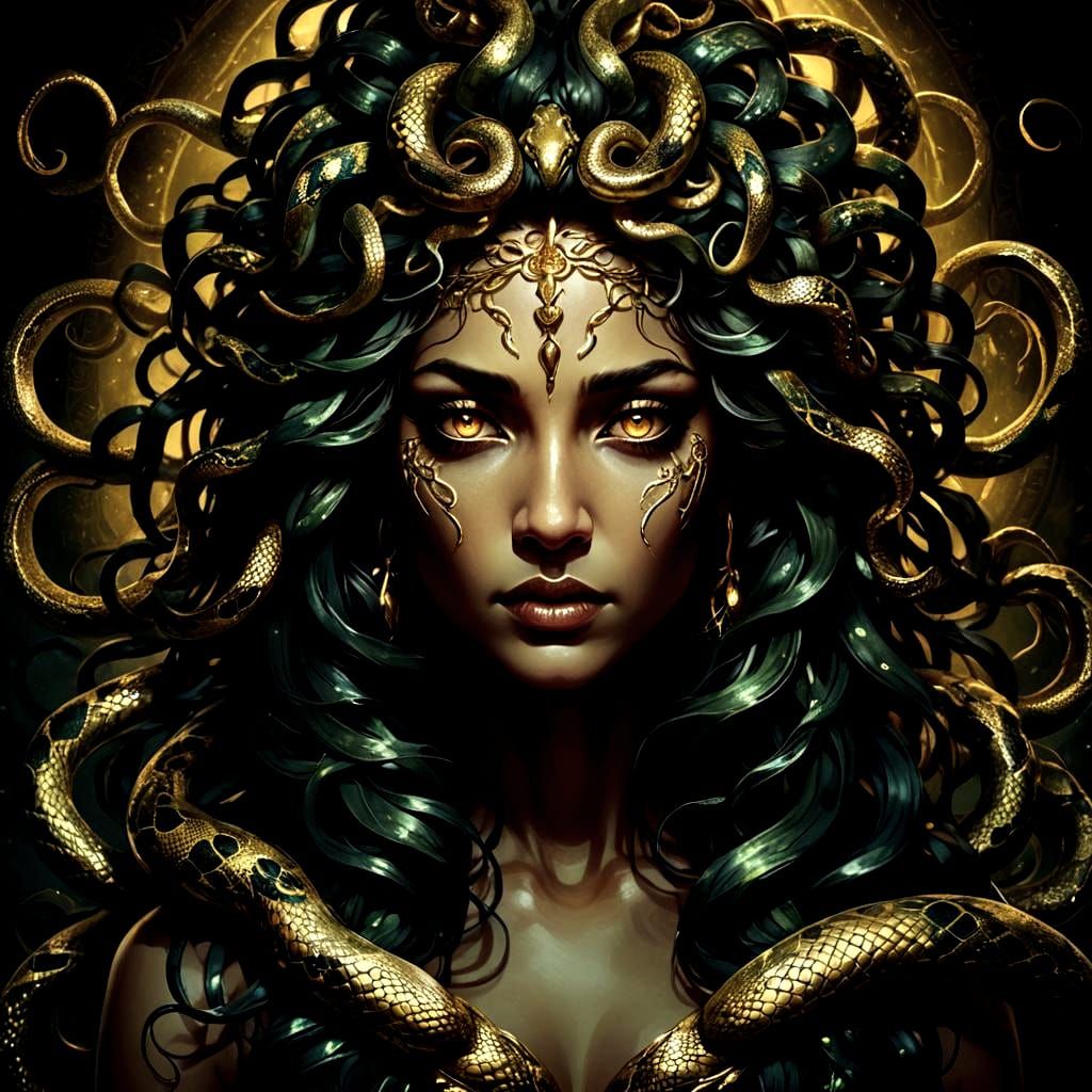 Exotic Mystical Dark Medusa