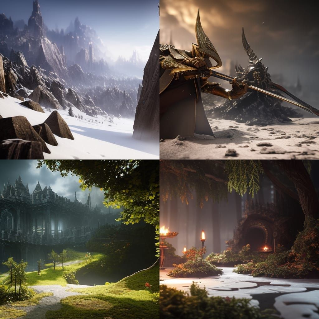 Fantasy Elf Concept Art in Dark Fantasy Style