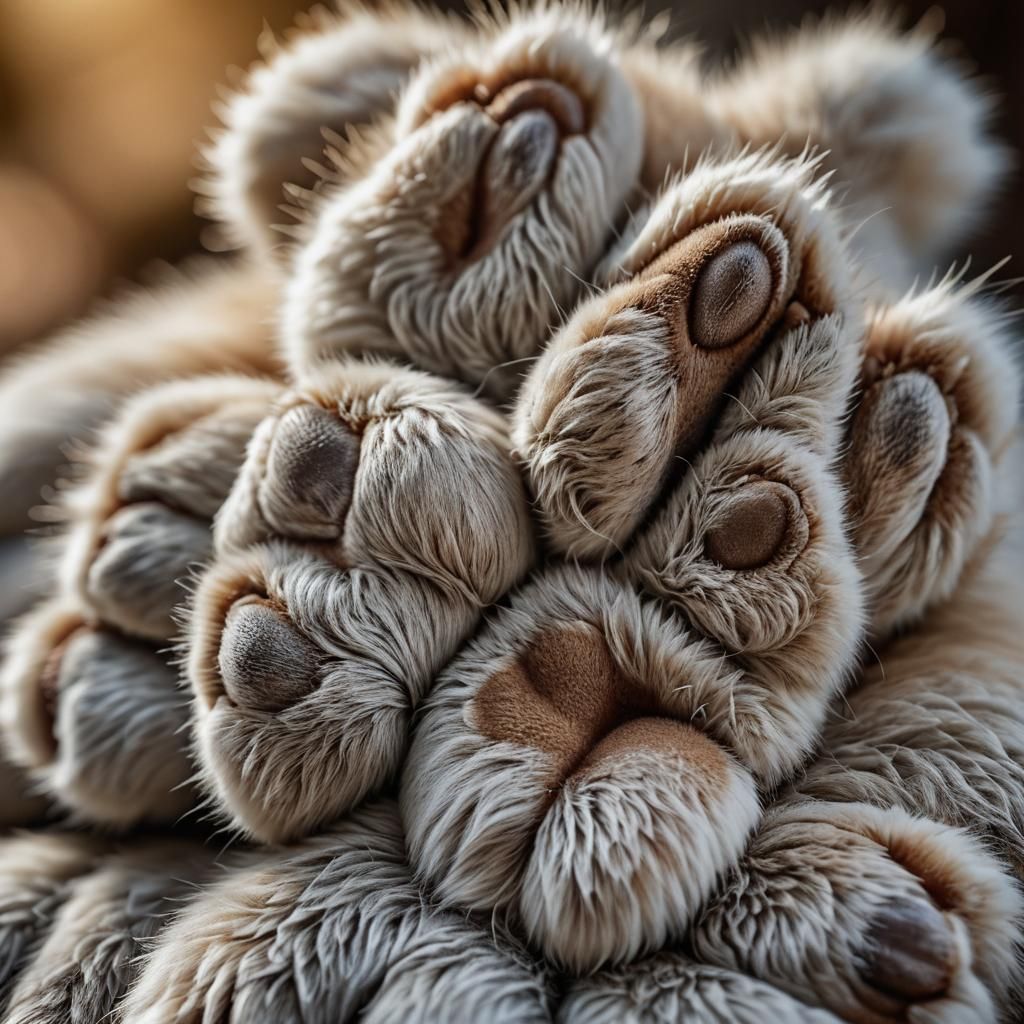 Detailed Macro Photograph of a Paw