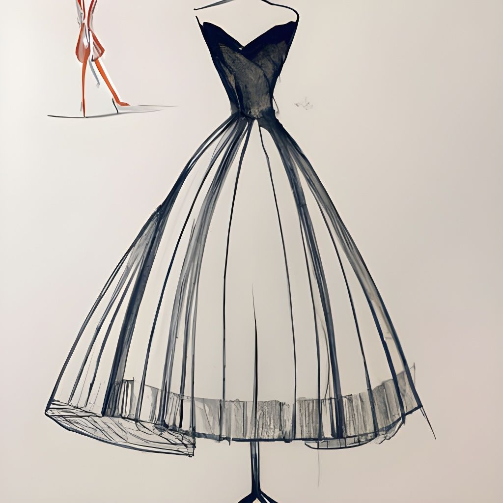 '50s-'60s Black Sleeveless Dior Dress