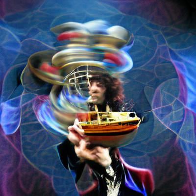 Mr. Tambourine Man's Magic Ship: AI Interpretation
