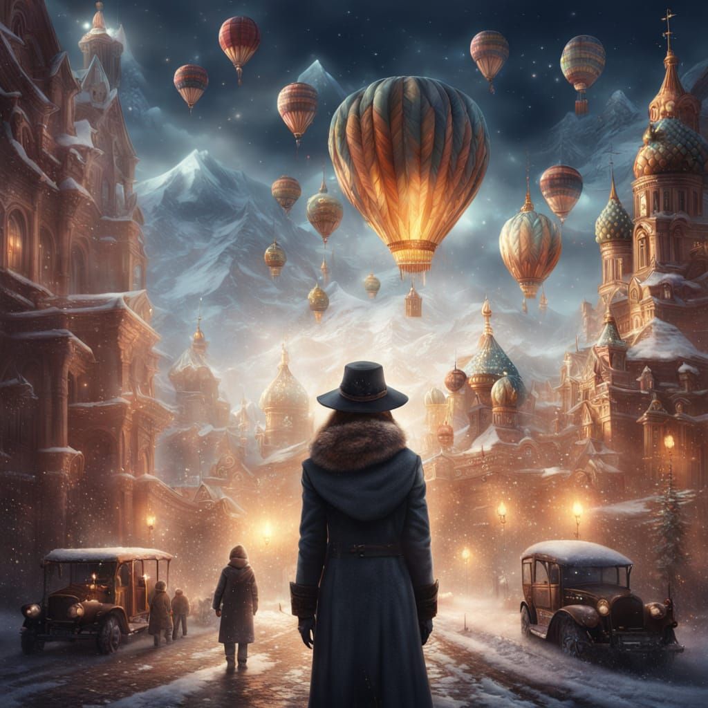 Surreal Digital Landscape with a Radiant Female Figure in a ...