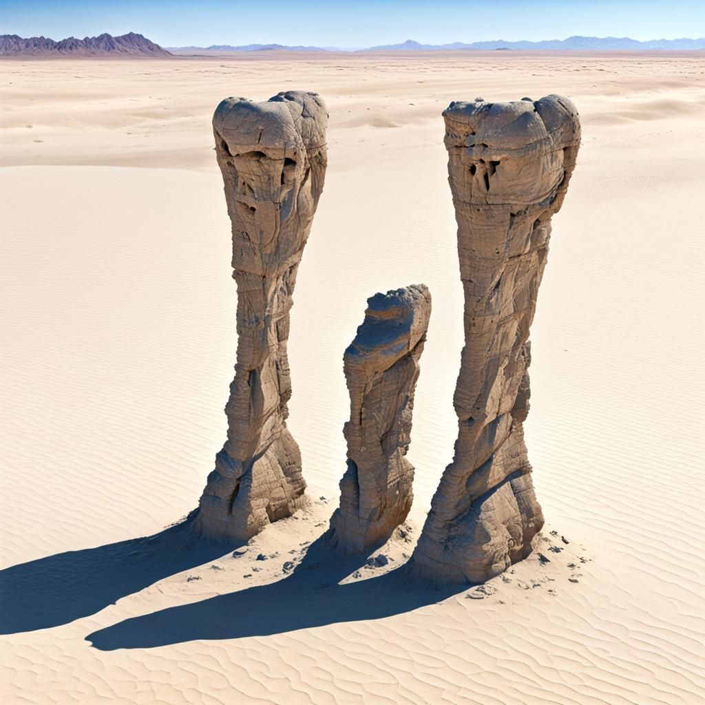 Ozymandias: Ruins in a Desert Landscape