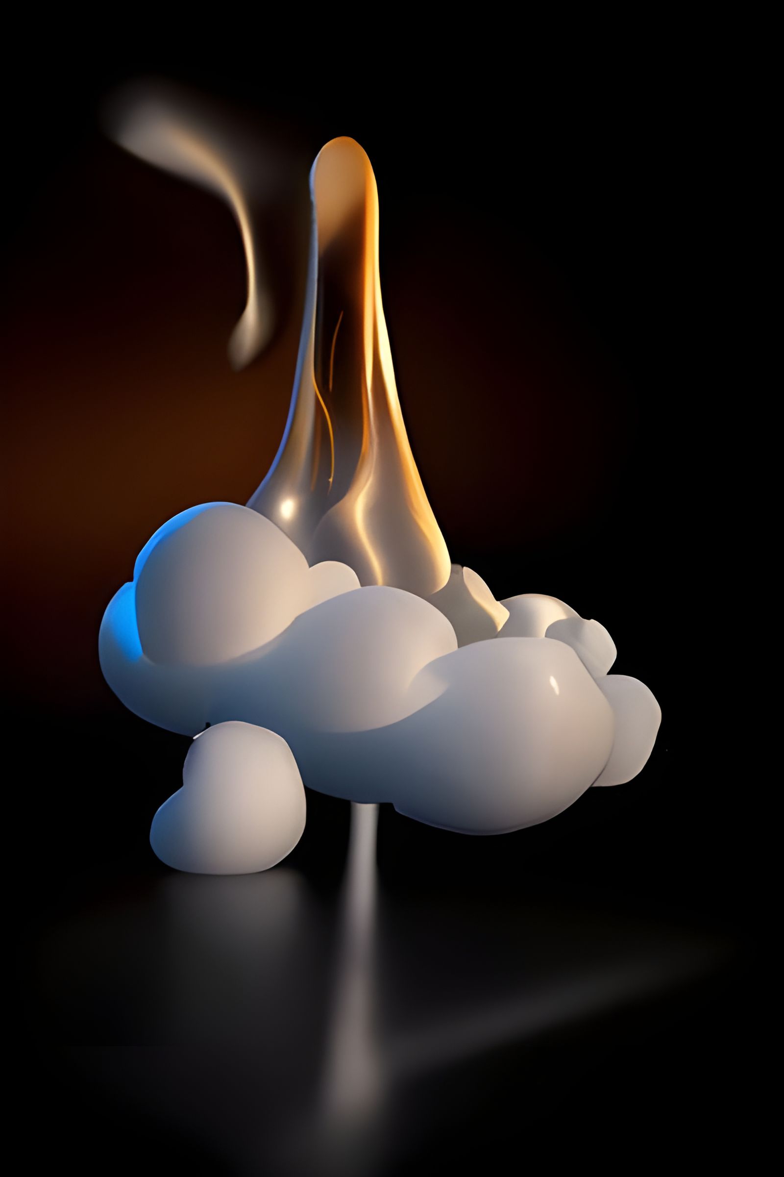 Glowing Clouds with Volumetric Lighting in 3D Shading