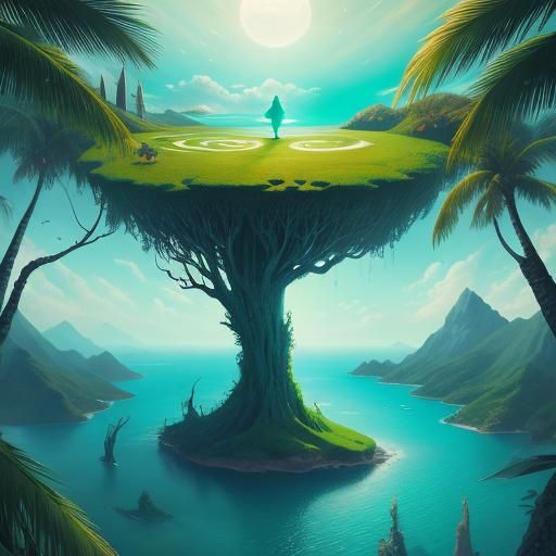 Surreal Dreamscape: Subconscious Art of Paradise