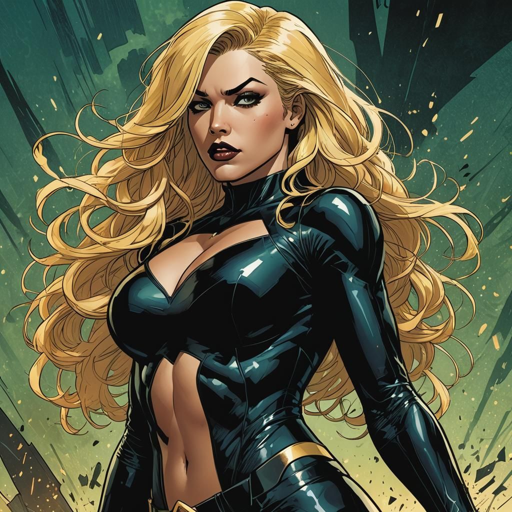 Black Canary Comic Book Art in Adam Hughes Style