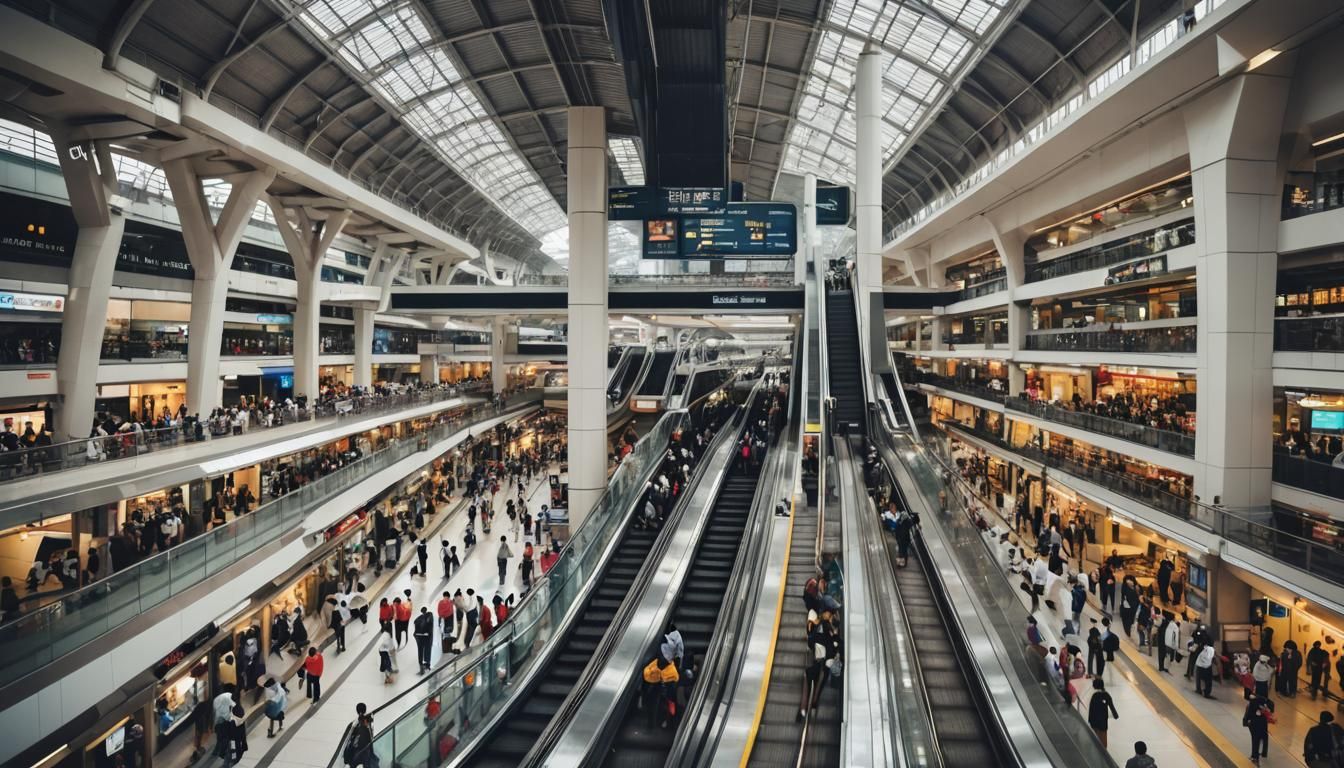 Futuristic Kuala Lumpur LRT Station Interior