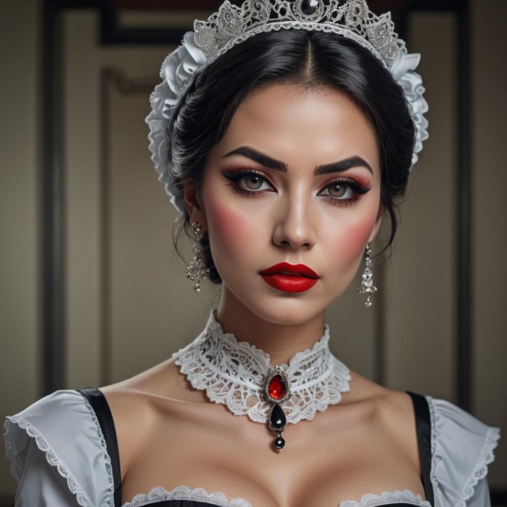 Hyperrealistic Portrait of a Beautiful Maid