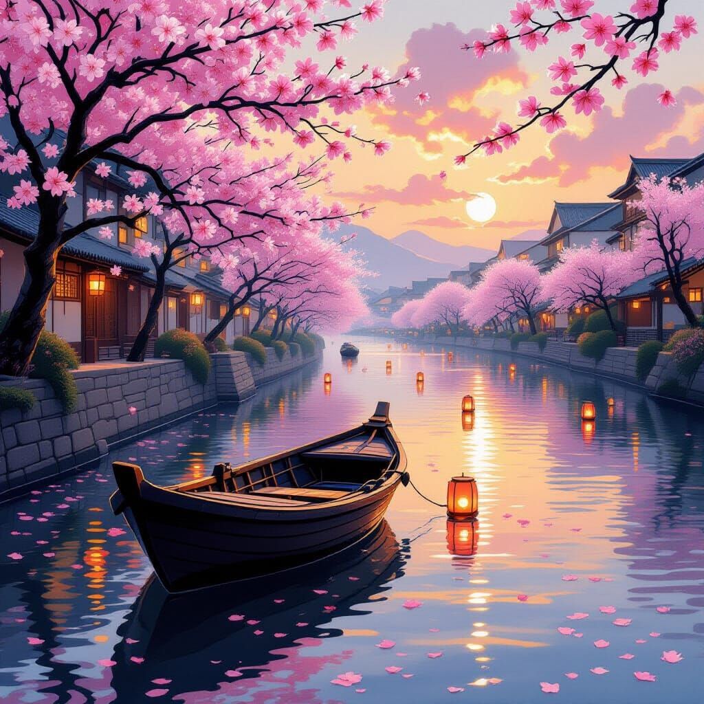 Lantern Boat Festival on River