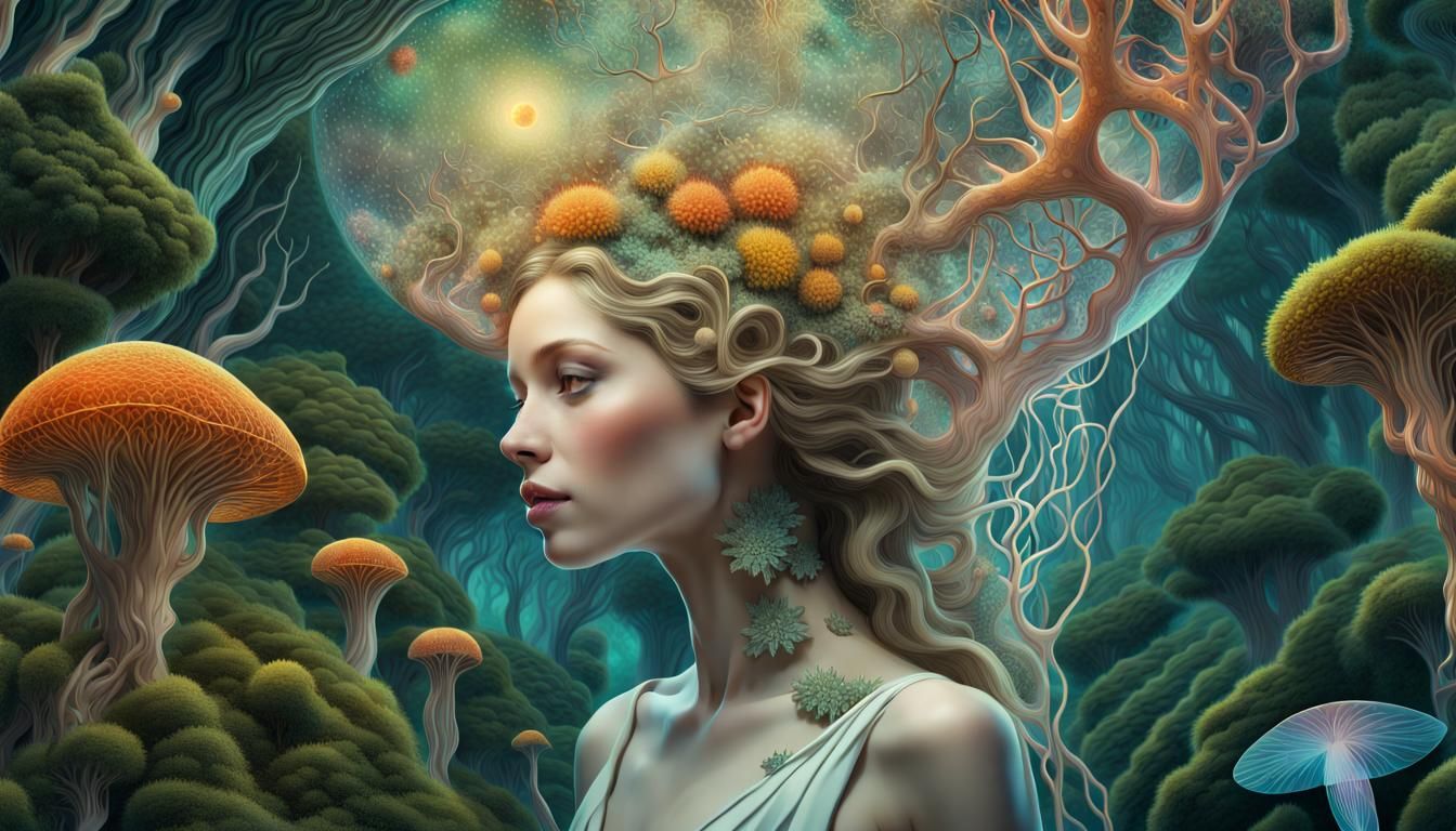 Fate Hybrid Woman in Mycelium Network