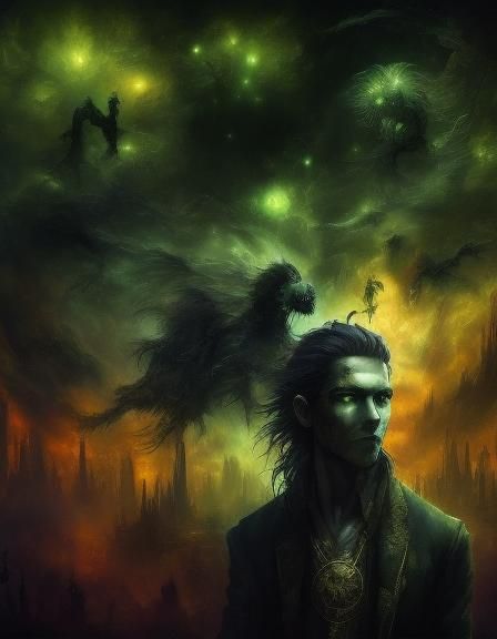 Haunted Macabre Scene with Eerie Supernatural Elements