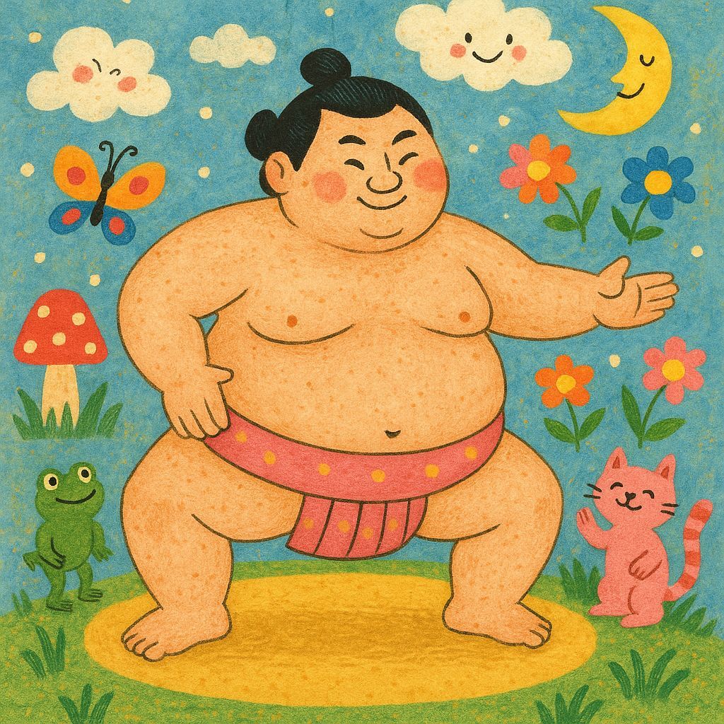 Whimsical AI Generated Sumo Wrestler