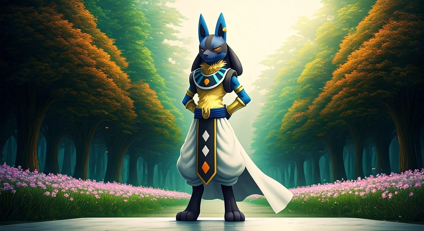 Regal Anthro Lucario as Lord of the Pokémon Universe