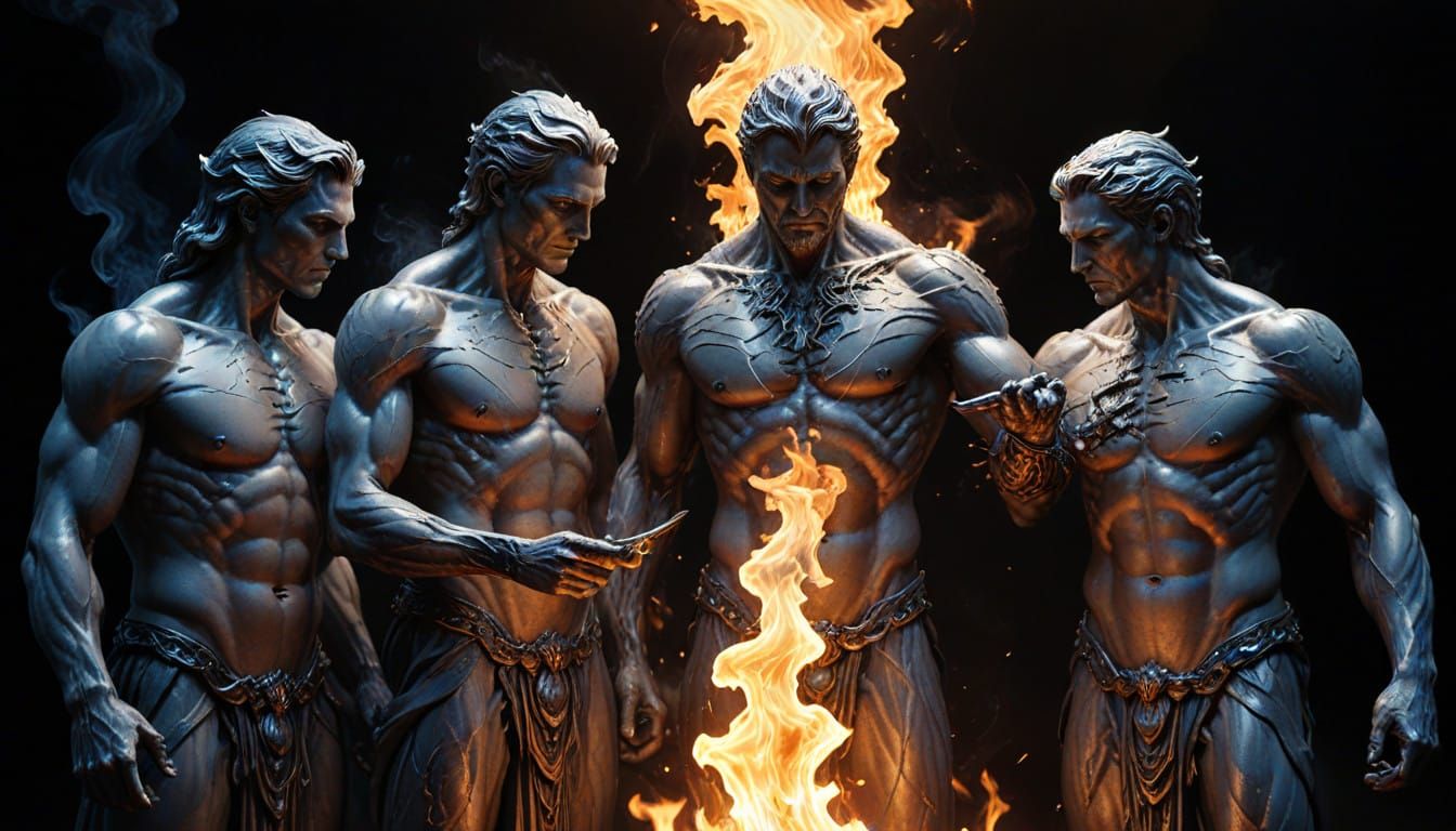 Ethereal Figures Ignite a Torch in a Tetsuya Nomura-Inspired...