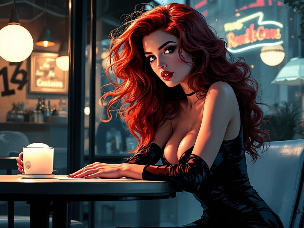 Dazzling City Goddess Captured in Comic Book Style