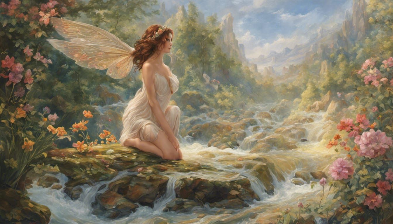 Voluptuous Fairy in Flight: Photorealistic Masterpiece