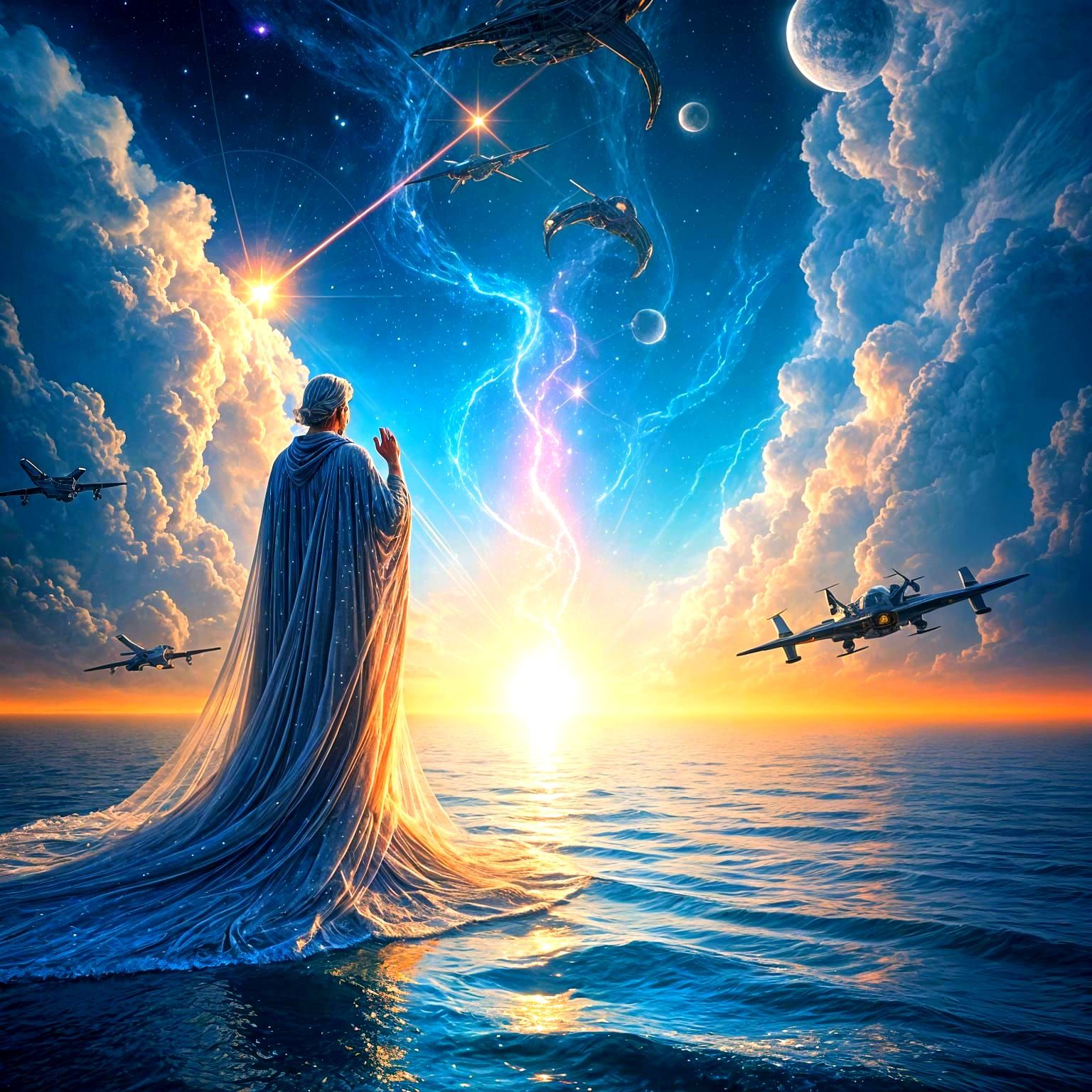 Infinite Dimensions Revealed in Vibrant Shimmering Veil