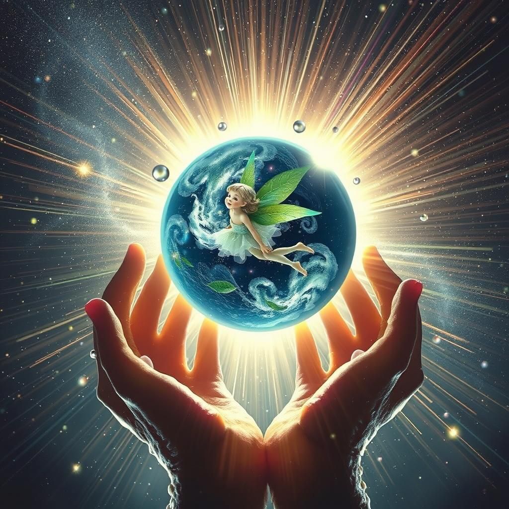 Enchanting Fairy on Mushroom in Mystical Forest