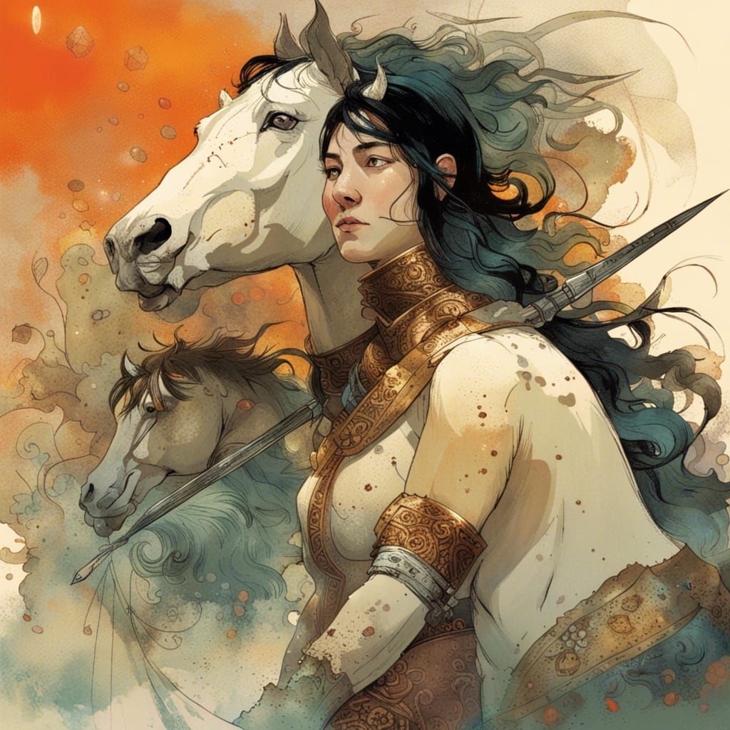 Centaur Women in Hyperdetailed Digital Art