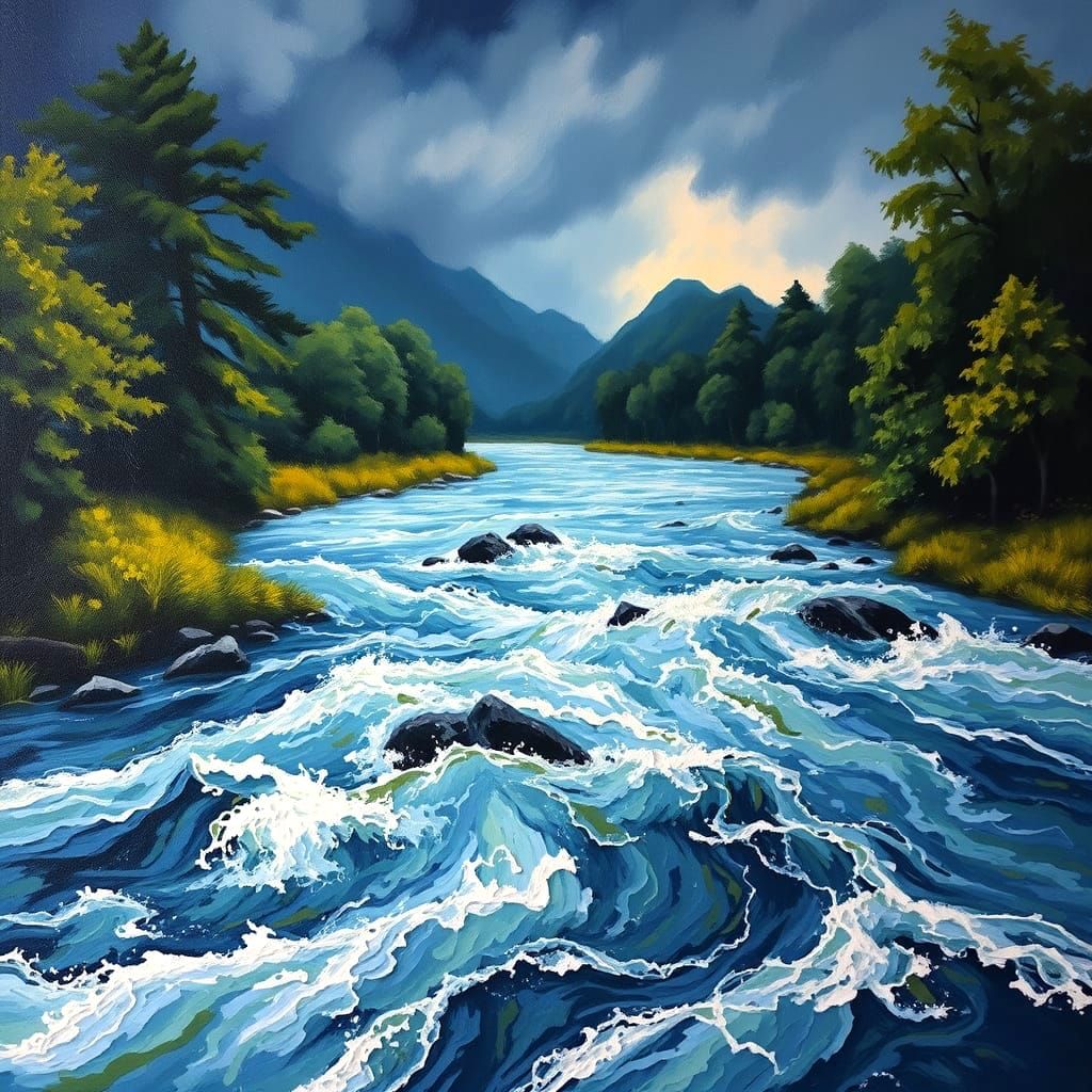 River Thunderstorm View