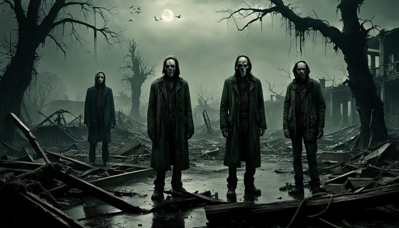 Post-Apocalyptic Bayou in Hyperrealistic, Cinematic Style