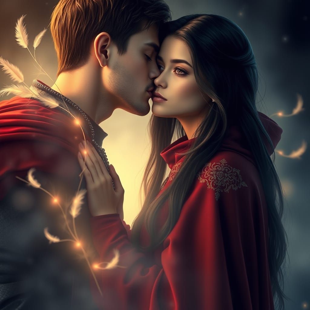 Ethereal Knight Kisses Boyfriend in Romantic Scene