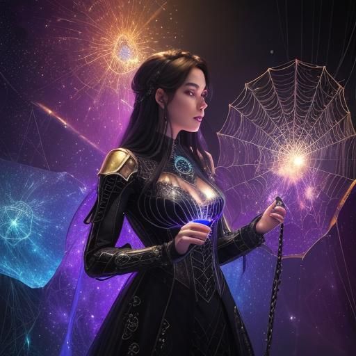 Escher-Inspired Steampunk Spiderweb Machine in Glass Museum