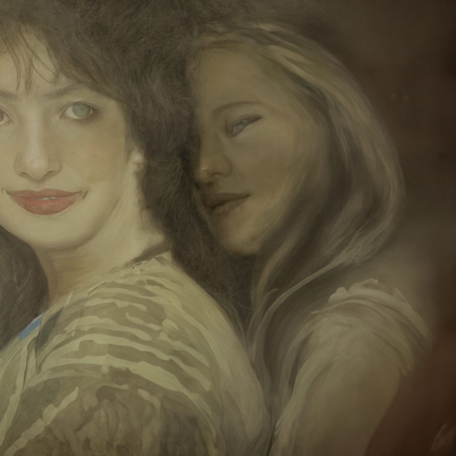 And then cheeks turn upwards slowly,
And two mouths connect with rush