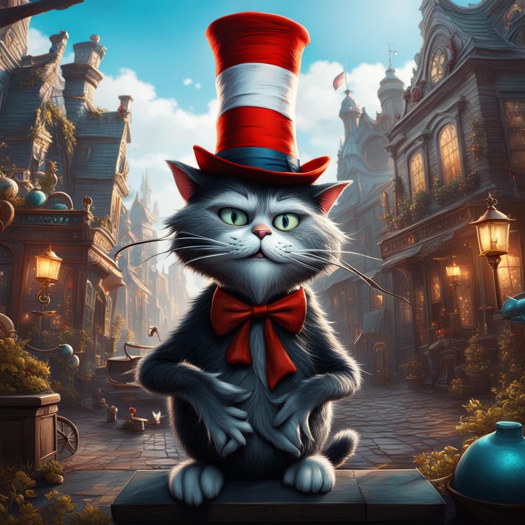 The Cat in the Hat: Fantastical Artstation Painting