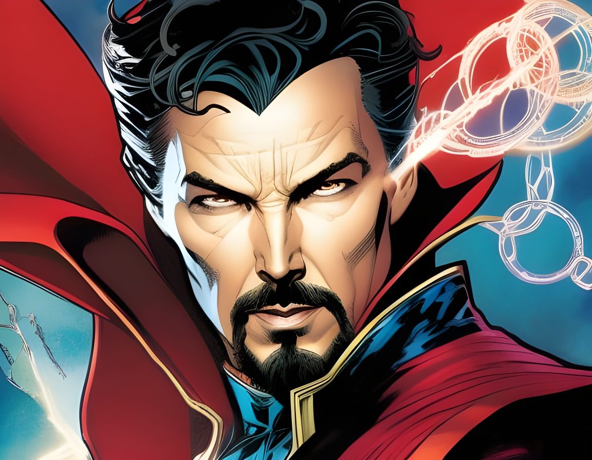 Doctor Strange Portrait in Sienkiewicz Style