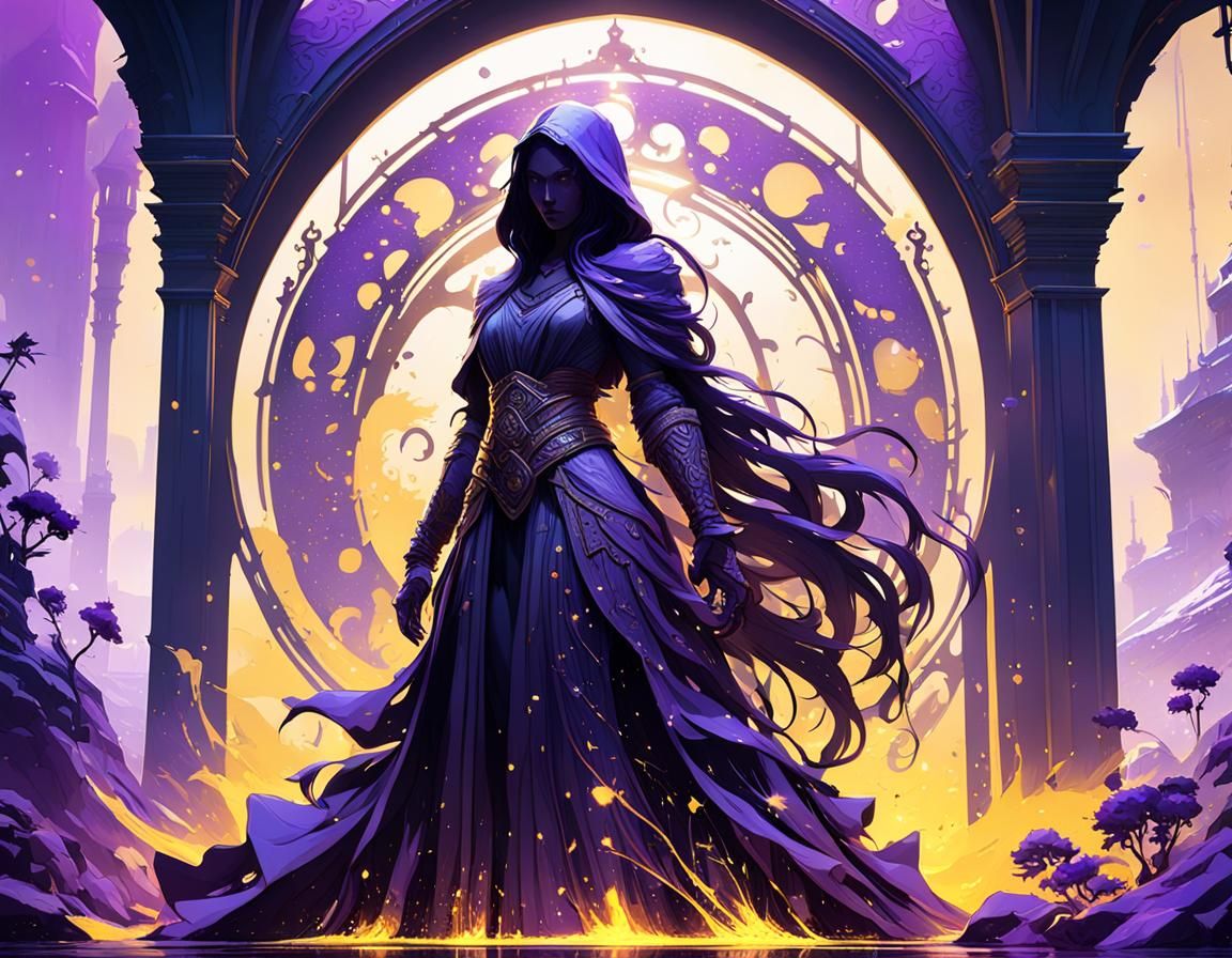 Mysterious Silhouette in Dark Fantasy Style