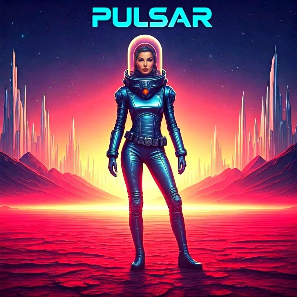 Retro Sci-Fi Pulp Cover: Woman on Alien World