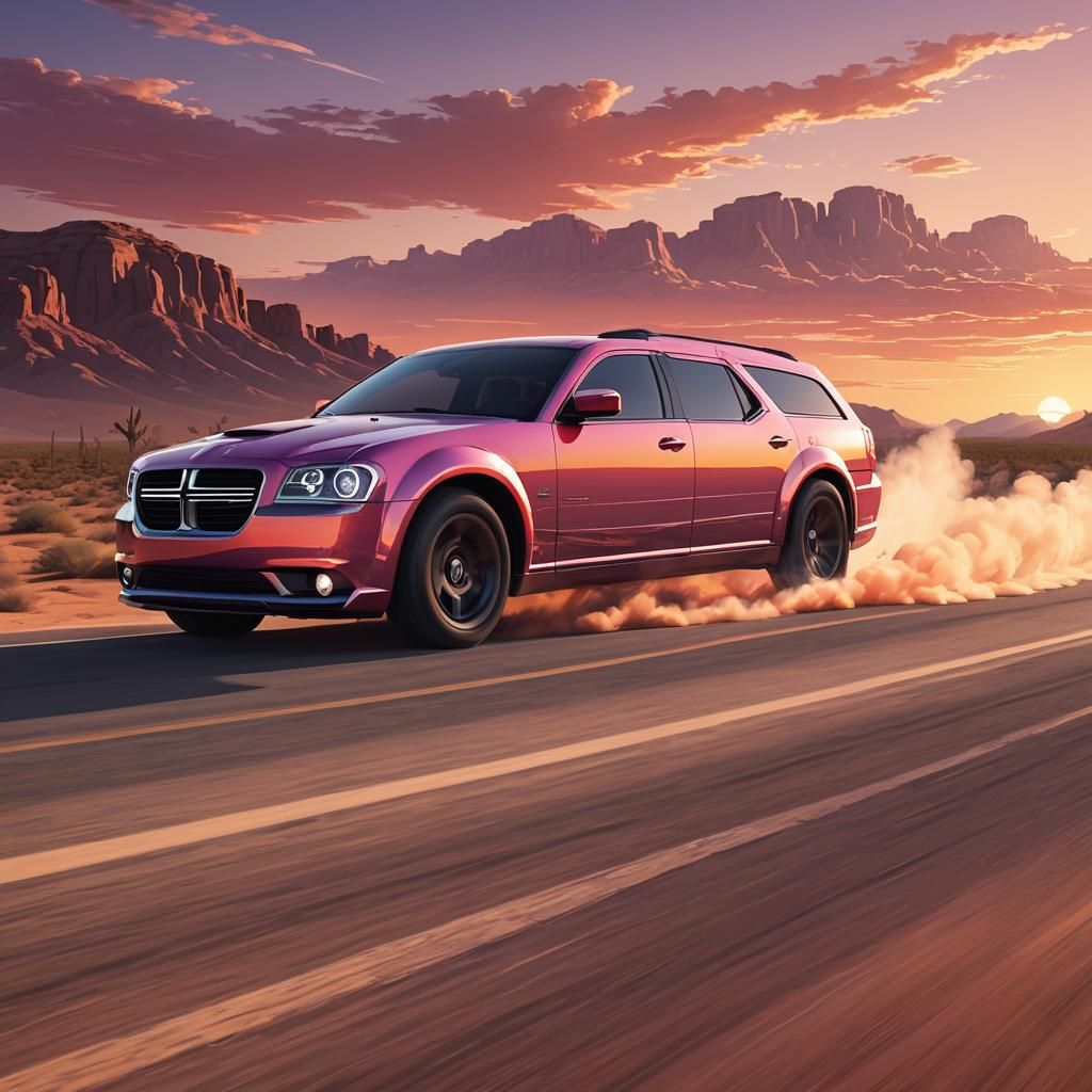 Dodge Magnum Wagon Concept Art at Sunset