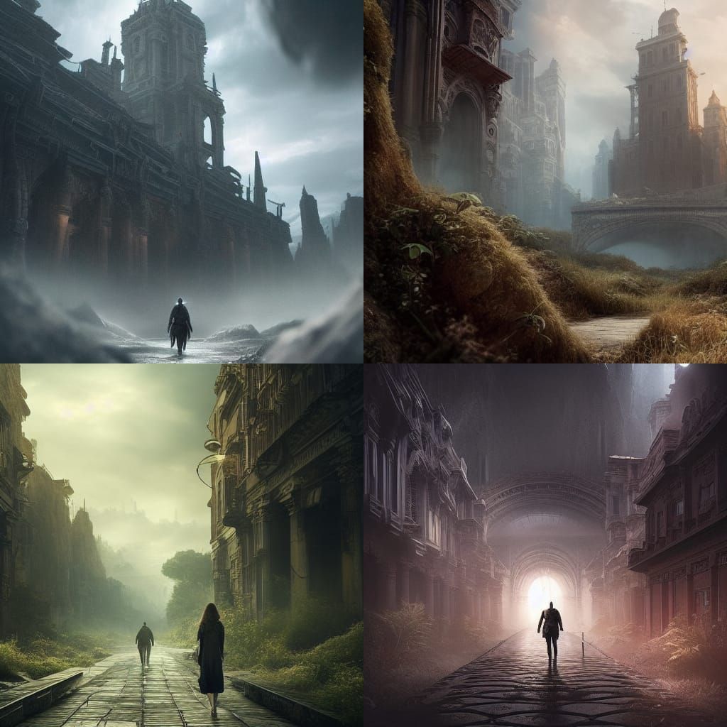 Introspective Journey: A Digital Matte Painting