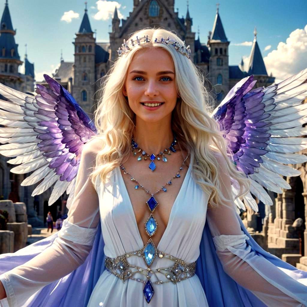 Divine Nordic Goddess in Futuristic Atlantis Photograph