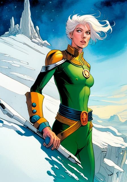 Rogue from X-Men in Galactic Sci-Fi Art