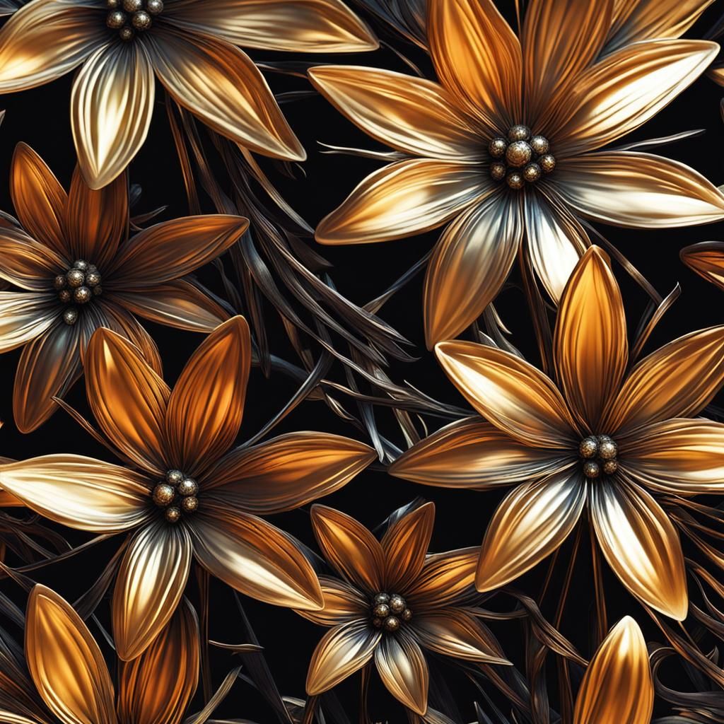 Bioluminescent Metal Flowers with Enchanting Radiance