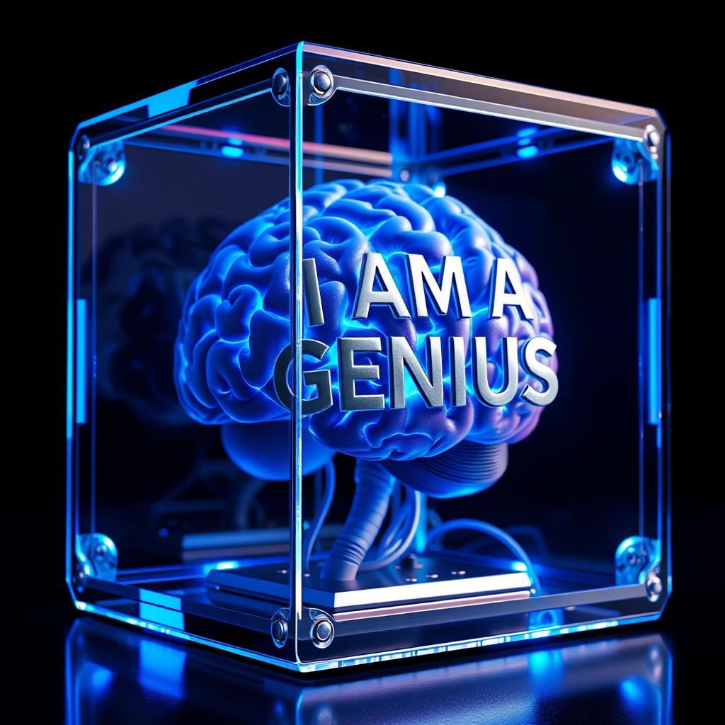 Futuristic Brain Cube: A High-Tech Marvel