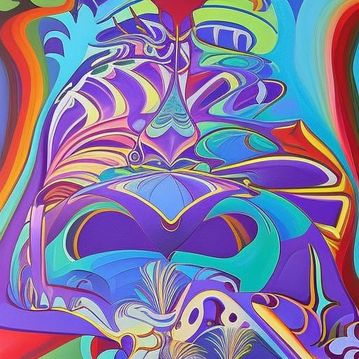 Surreal Water Park in Abstract Expressionist Style