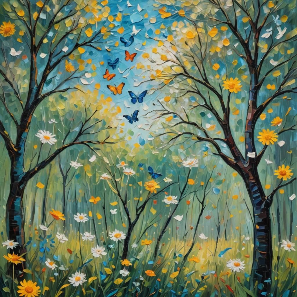 Whimsical Impressionist Masterpiece in Vibrant Oil