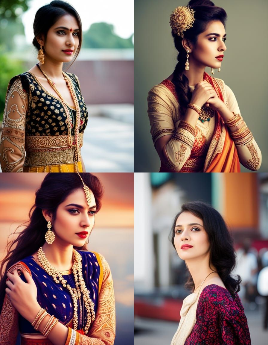 Indian woman wearing Design clothing