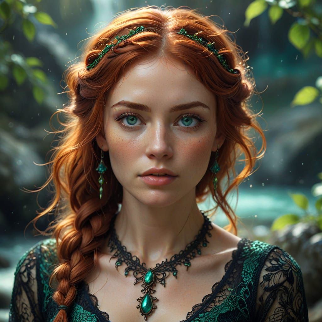 Radiant Young Woman in Soft, Natural Waves