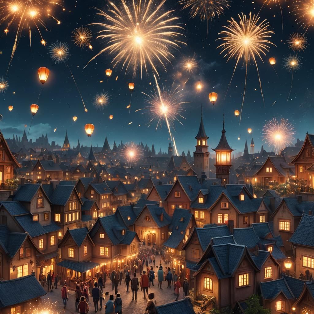 Festival of Lights: Families Celebrate Under Fireworks