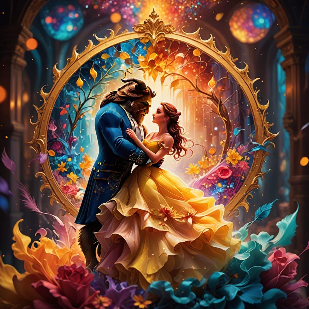 Surrealism in Dreamlike Beauty and Beast Intertwined