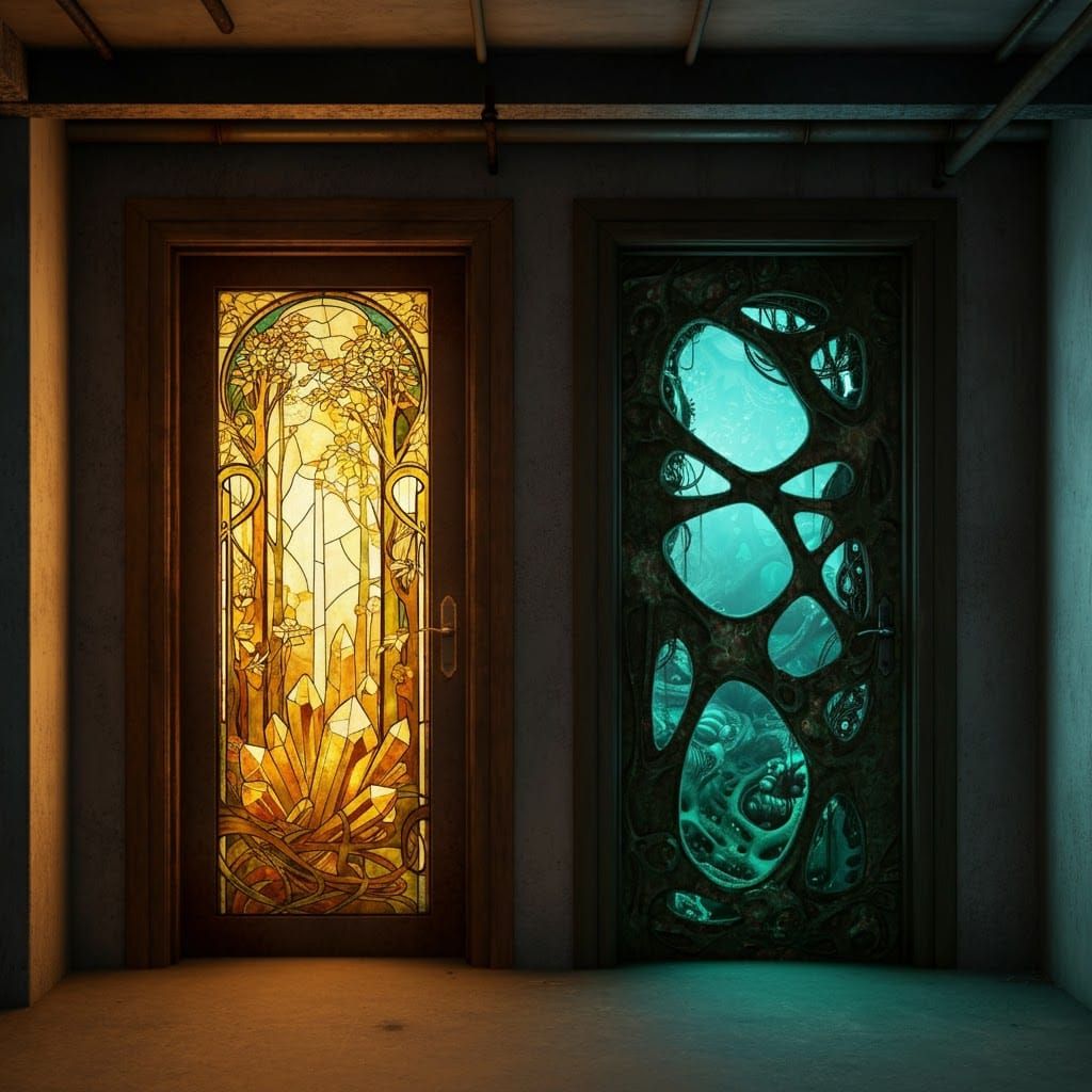 Two Doors: Kristall Forest and Alien Jungle