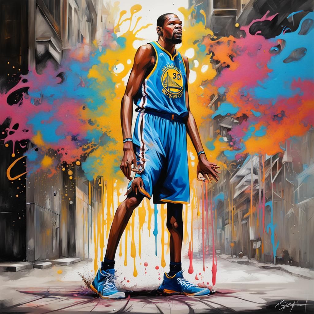 Kevin Durant Graffiti Art in Street Style