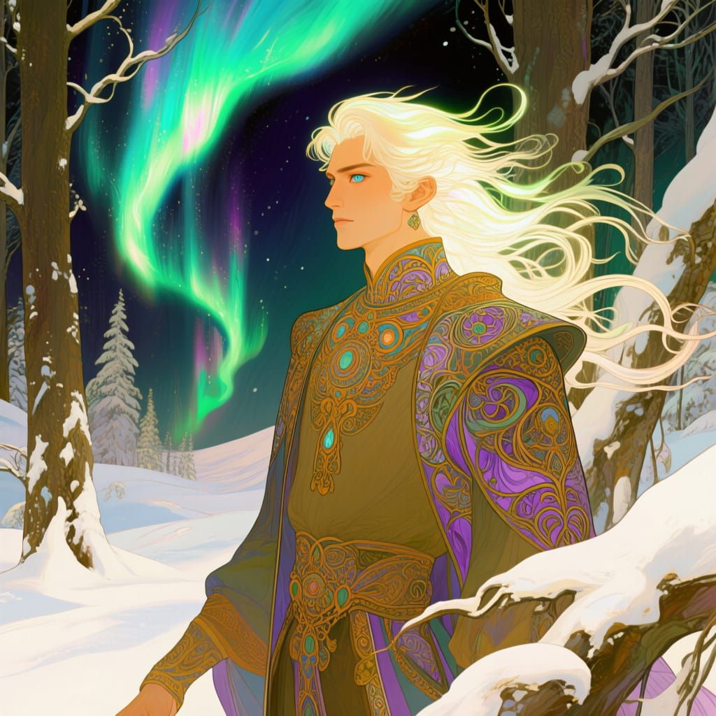 Aurora Spirit in Art Nouveau Style